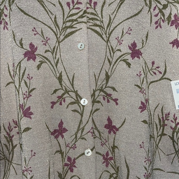 NWT Silk Club Vintage Silk Floral Cardigan - Picture 4 of 8